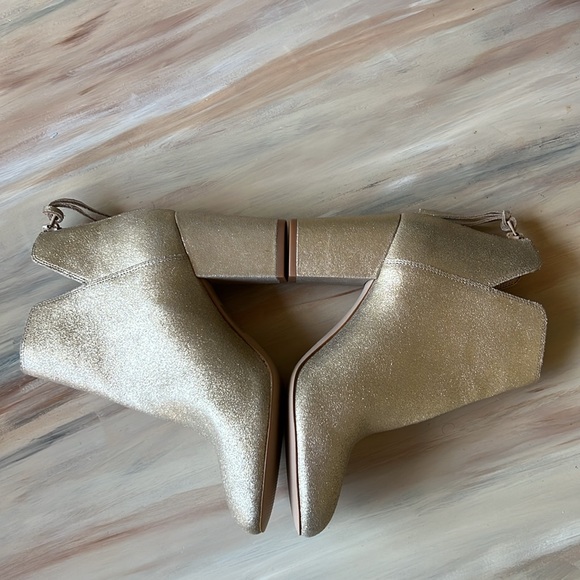 Aldo Dominicaa Gold Glitter Ankle Boots - Picture 7 of 14